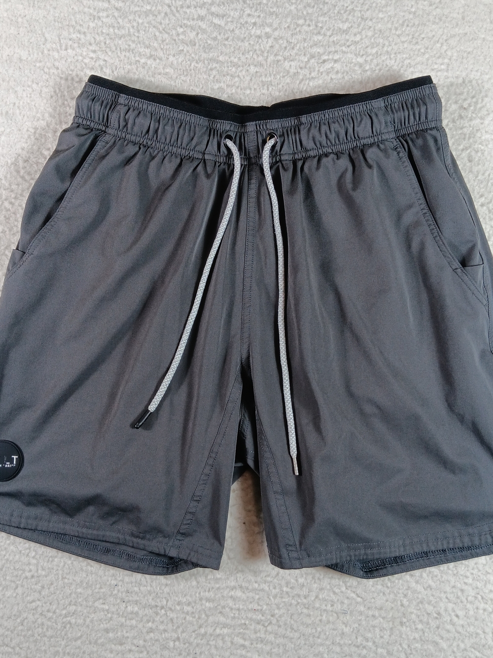 BYLT Basics Shorts Mens Medium Gray Premium Active+ Lined 7" Inseam Gym